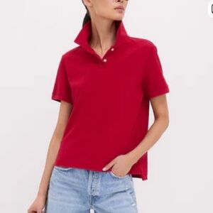 Tuckernuck Red Pique 100% cotton Polo Tee size M